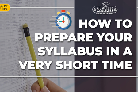 How to Prepare your syllabus in a very short time